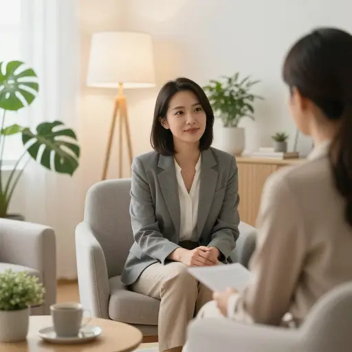 完成培训后，她决定从事咨询行业。