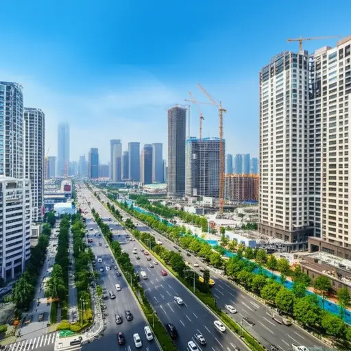 随着新政策出台，当地经济正乘着快速发展的浪潮。