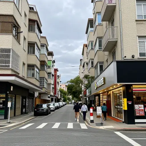 超市距离我的公寓在步行可达范围内。