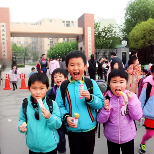 孩子们喜欢放学后买些糖果吃。