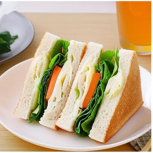 我午餐吃了蔬菜三明治。