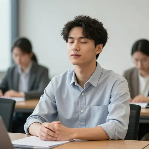 在你发言之前，深吸一口气，放松一下。