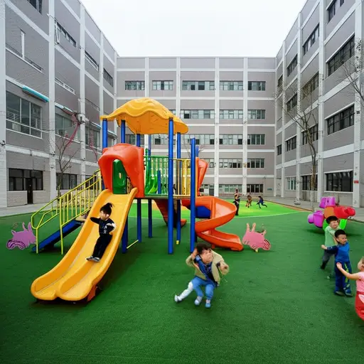我们学校有一个很大的游乐场。