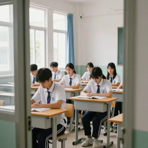 房间里满是学生。