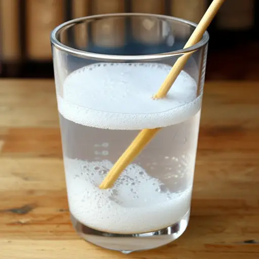 搅拌肥皂水会产生很多泡沫。