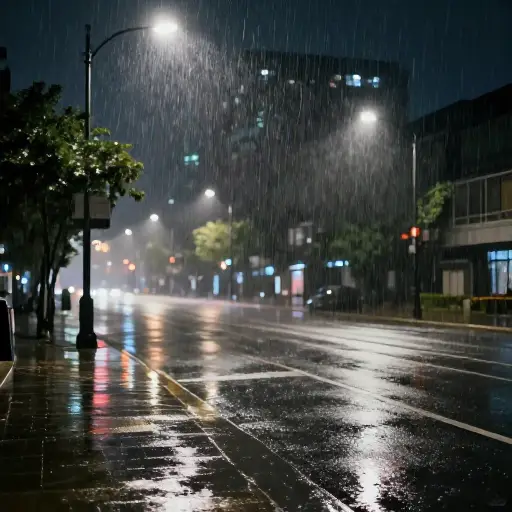 大雨下了一整夜。