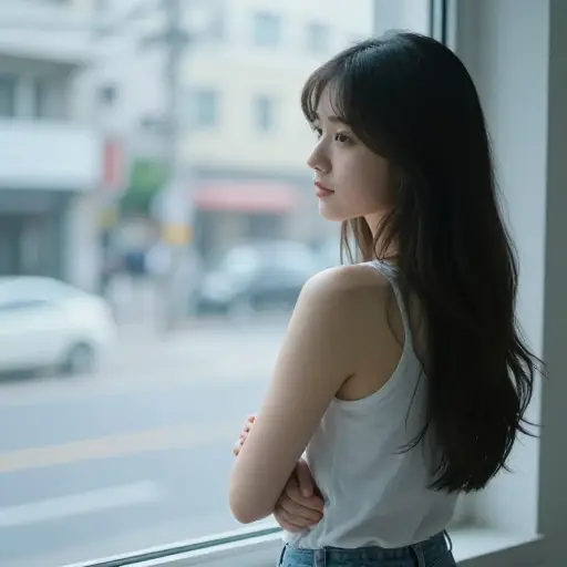 她显得冷淡而疏远。