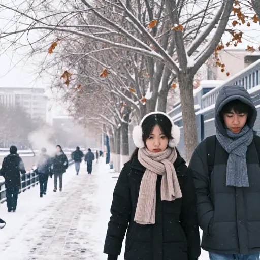 天气变冷了，相应地，我们穿上了更厚的衣服。