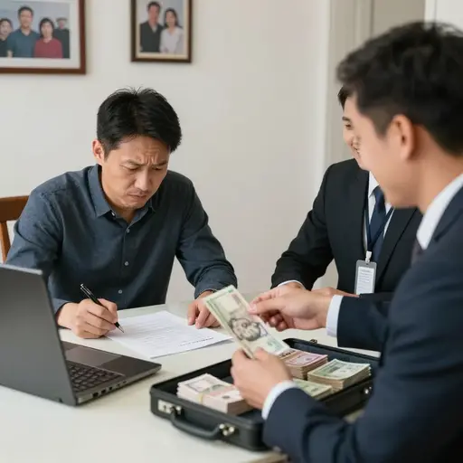 他落入了一群冒充市议会官员的罪犯之手。