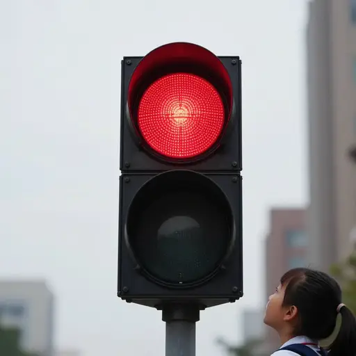 你必须注意交通信号灯。