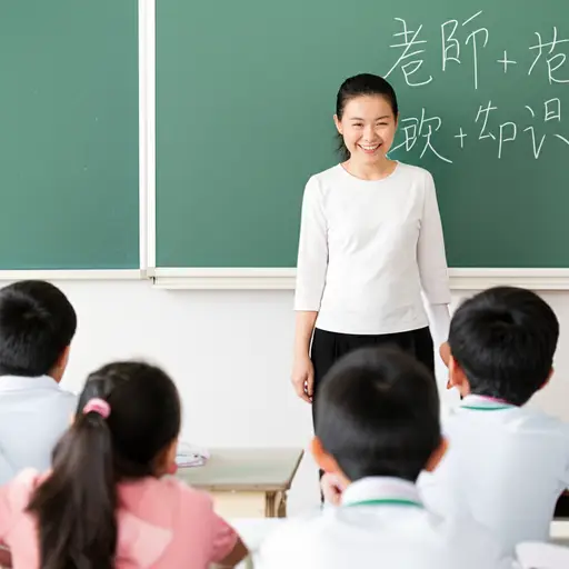 我的老师教我们英语。