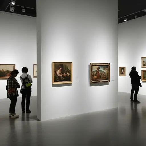 美术馆正在展览这位画家的早期作品。