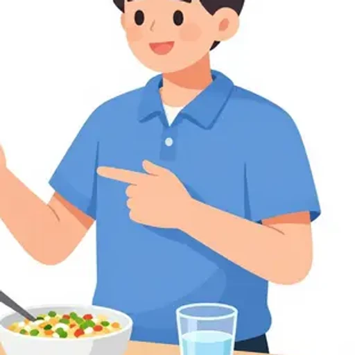 人体需要食物和水。