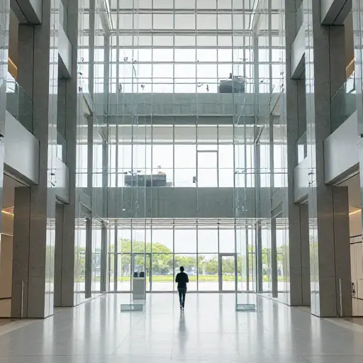 这种建筑解决方案创造出空间的错觉，让人感觉仿佛置身于一个广阔的大厅。