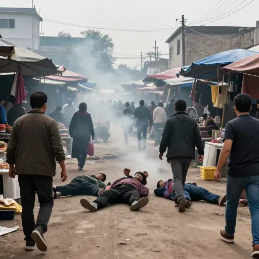 炸弹在市场爆炸，造成三人死亡。