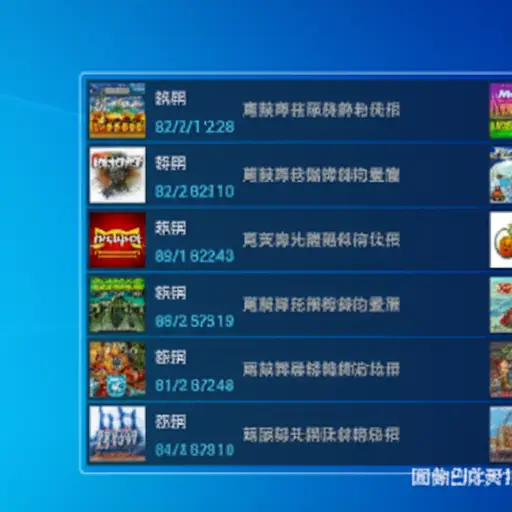 我的下载列表里有很多游戏。