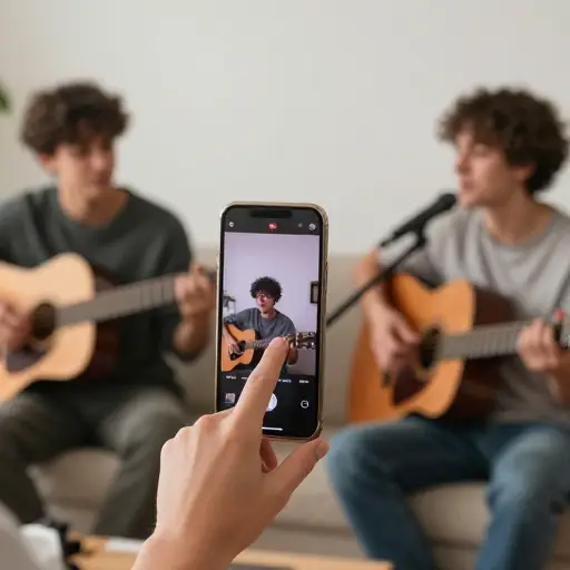 歌曲结束时停止录制。