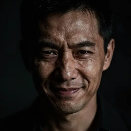 他用一种阴险的方式看着我。