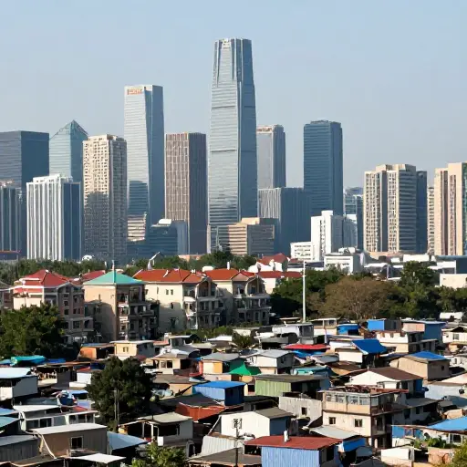 该国的财富在其公民中分配不均。