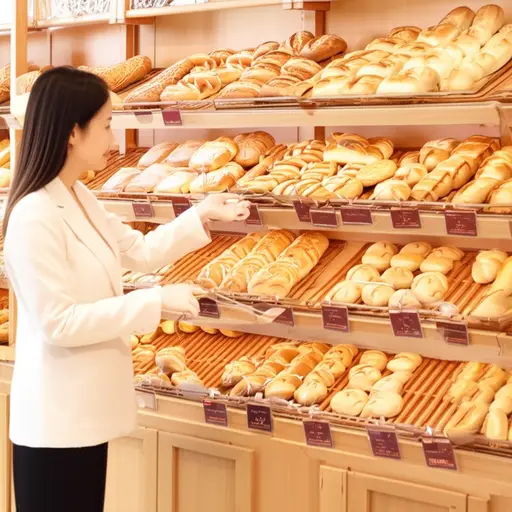 我妈妈经常去那家商店买面包。