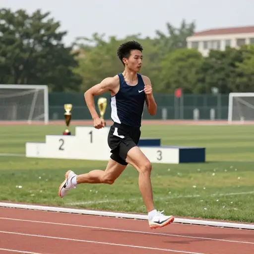 这位年轻运动员潜力巨大，有可能成为冠军。