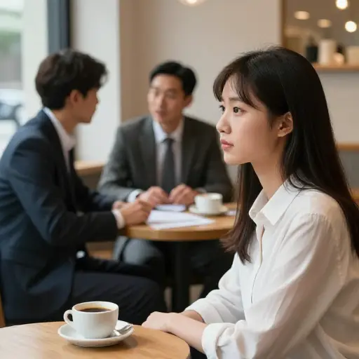 她声称无意中在咖啡馆听到竞争对手在讨论他们的策略。