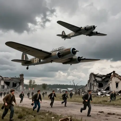 战争期间，敌军轰炸机持续不断的轰鸣声对平民来说是可怕的声音。