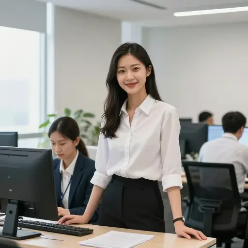 这是我的新同事，她叫安娜。