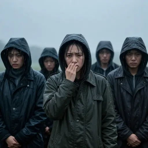 我们被困在一个寒冷的下雨午后。