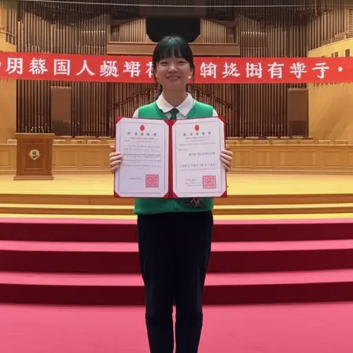她因在学术上的卓越表现而获得了奖学金。