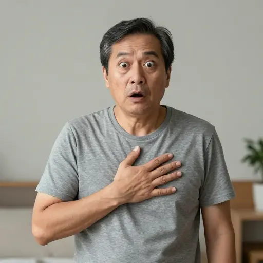 当他听到这个意外的消息时，只能难以置信地倒吸一口气。