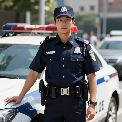 我想成为一名警察。