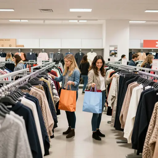 我们在这家工厂直销店买到了设计师品牌的超值服装。