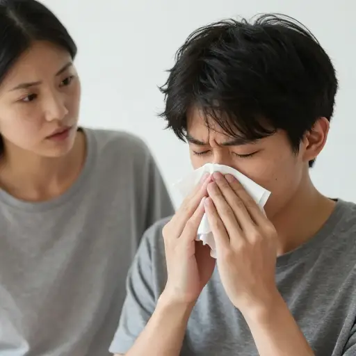 你有纸巾吗？我在流鼻涕。
