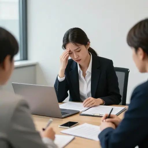 她在会议期间感到偏头痛要发作了。