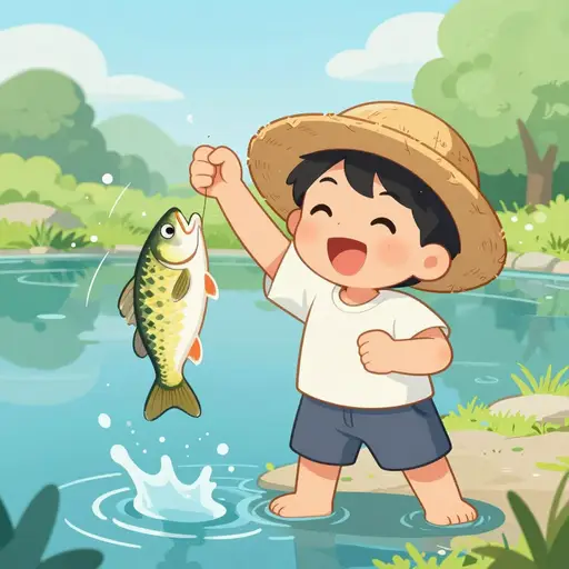我曾经抓到过一条活鱼。