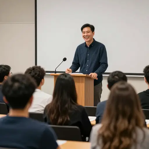 他在演讲期间讲了个笑话来活跃气氛。
