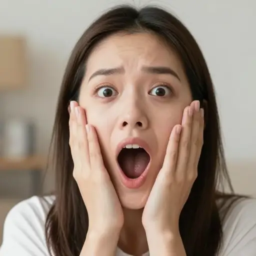 她惊恐地尖叫起来。