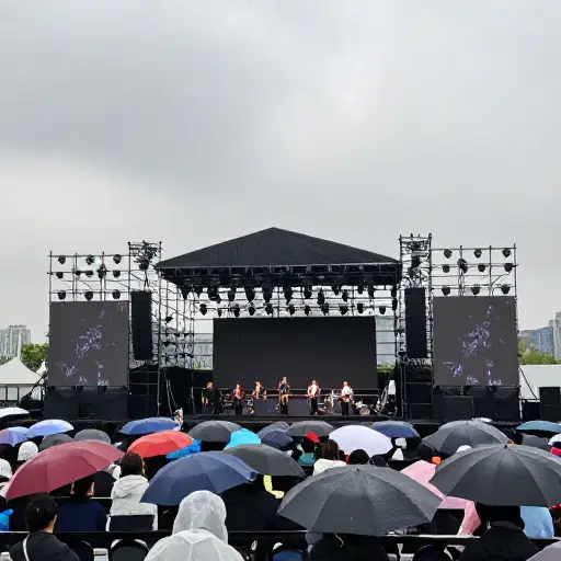 天气预报不确定，但无论如何，户外音乐会将按计划举行。