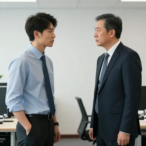 他发现自己与上司发生了正面冲突。