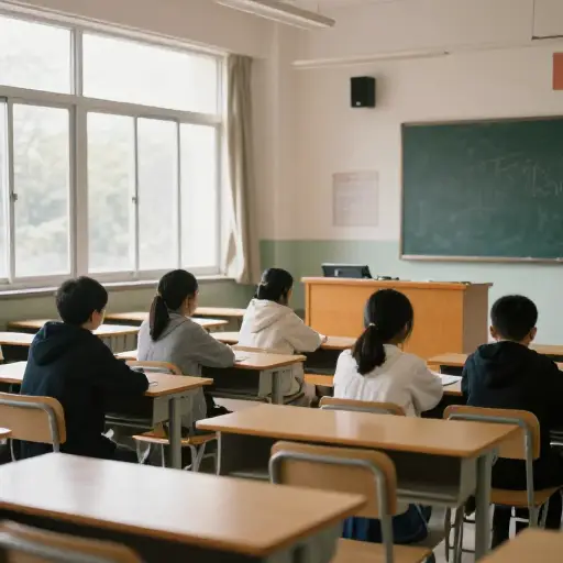 有一次，老师离开了教室。