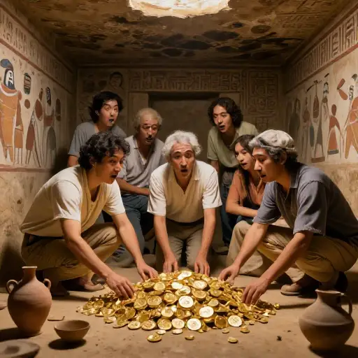 考古学家们对在古代墓葬中发现的宝藏感到震惊。
