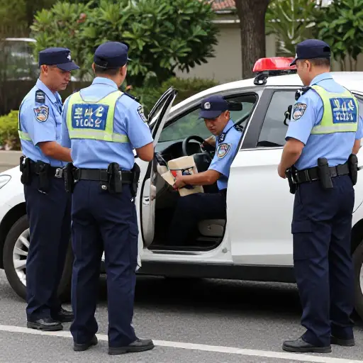 警方在嫌疑人的车里发现了一个爆炸物。