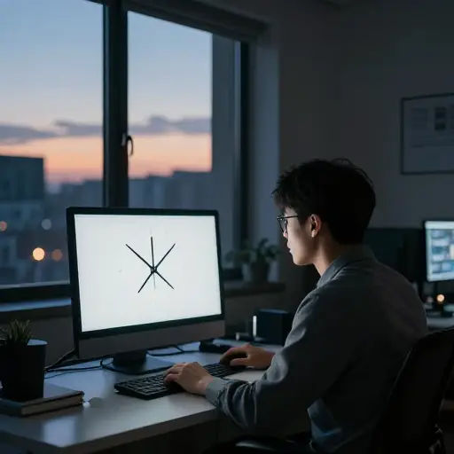 当你全神贯注工作时，时间飞逝而过。