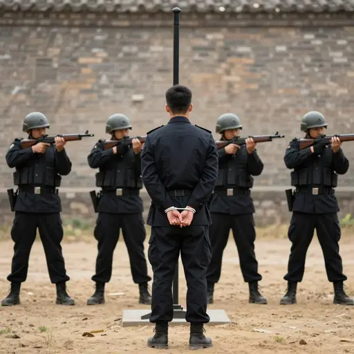 他面对行刑队。