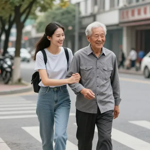她从帮助他人中获得极大的满足感。