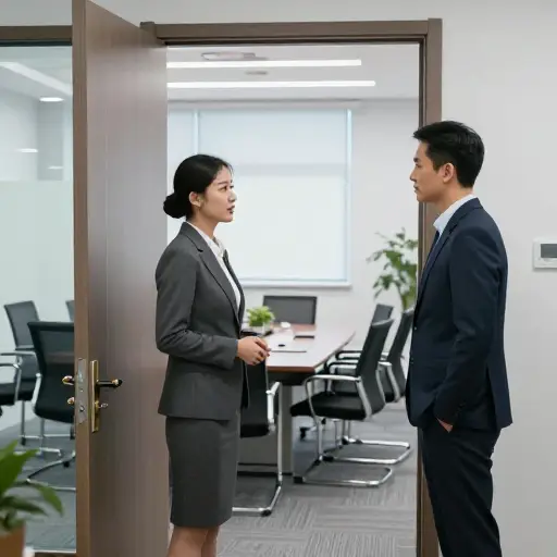 会议开始前，我需要和部门主管简短谈一谈。