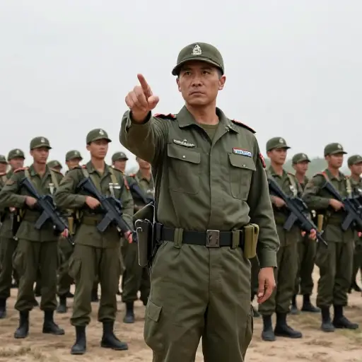 指挥官下达了前进的命令。