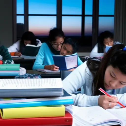随着考试日期临近，学生们开始加紧复习。