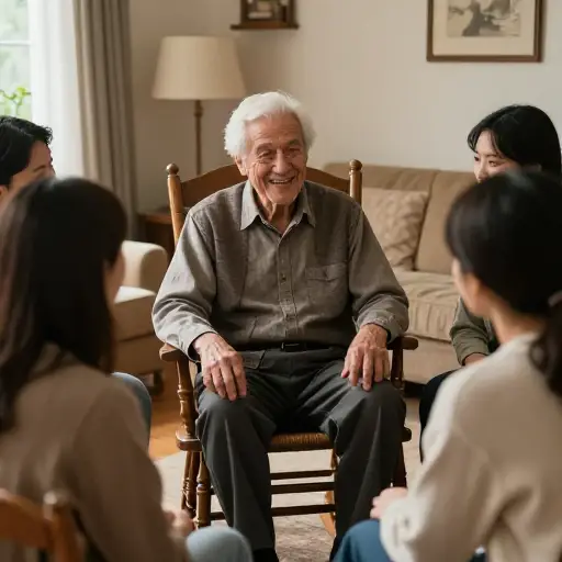 我祖父喜欢偶尔讲讲他年轻时的故事。